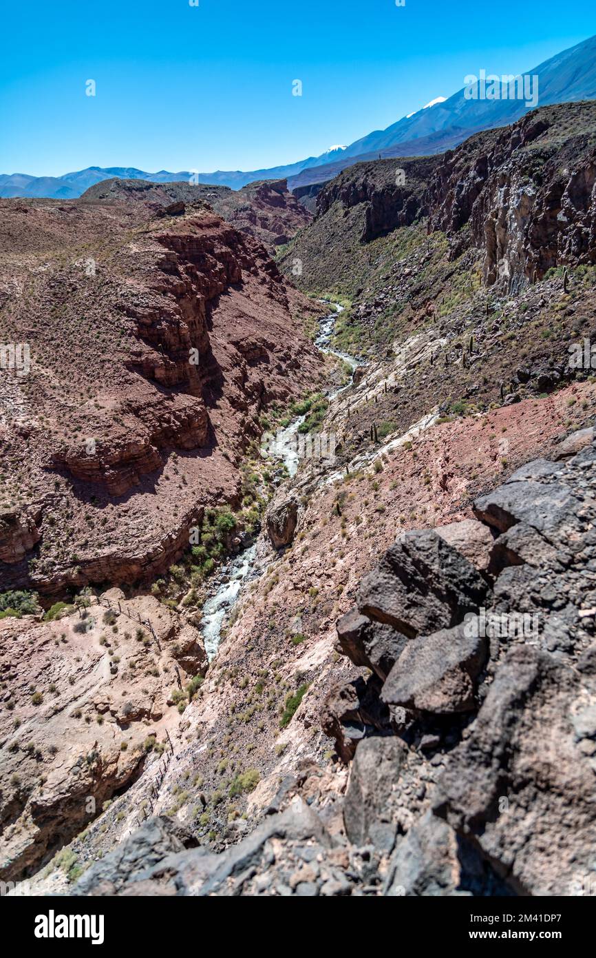 Stock Image Ravine A large ravine in the mountain nature of South America Stock Photo - Alamy