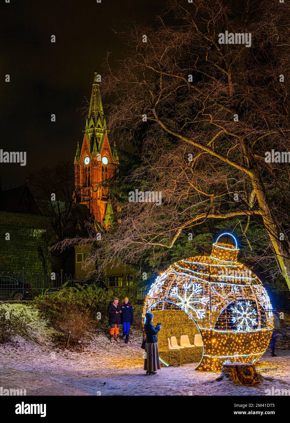 Christmas in Bergen, Norway Stock Photo Alamy