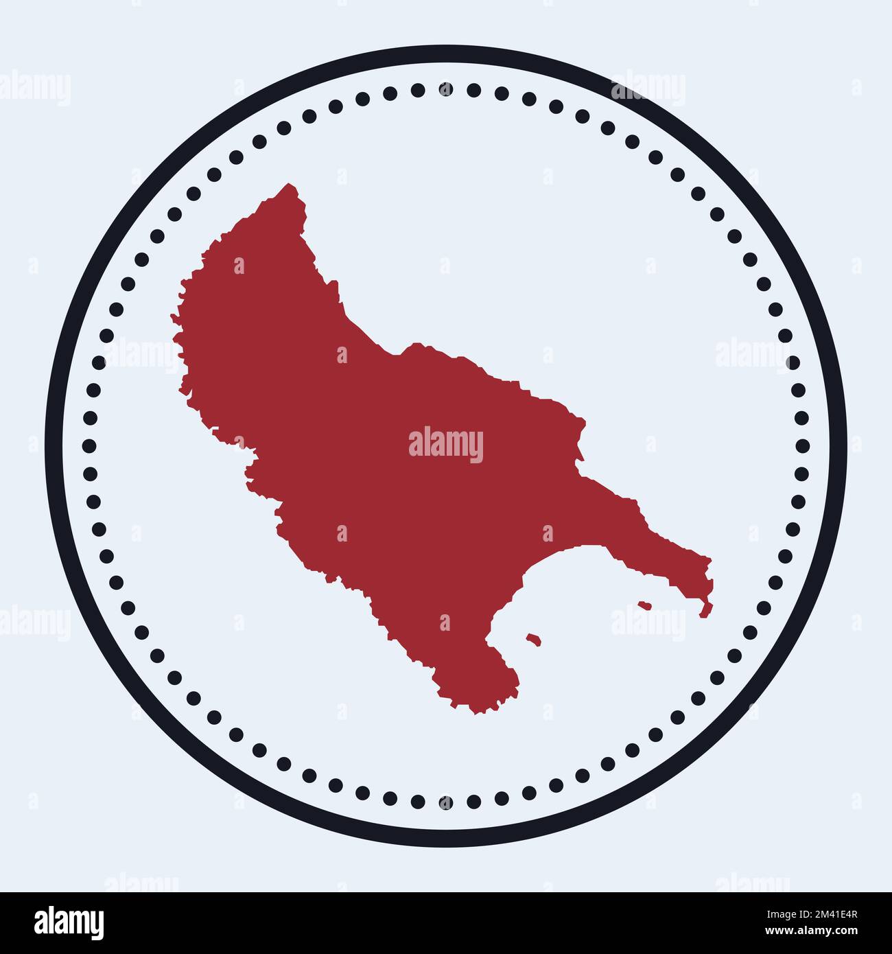 Zakynthos Island round stamp. Round logo with map and title. Stylish