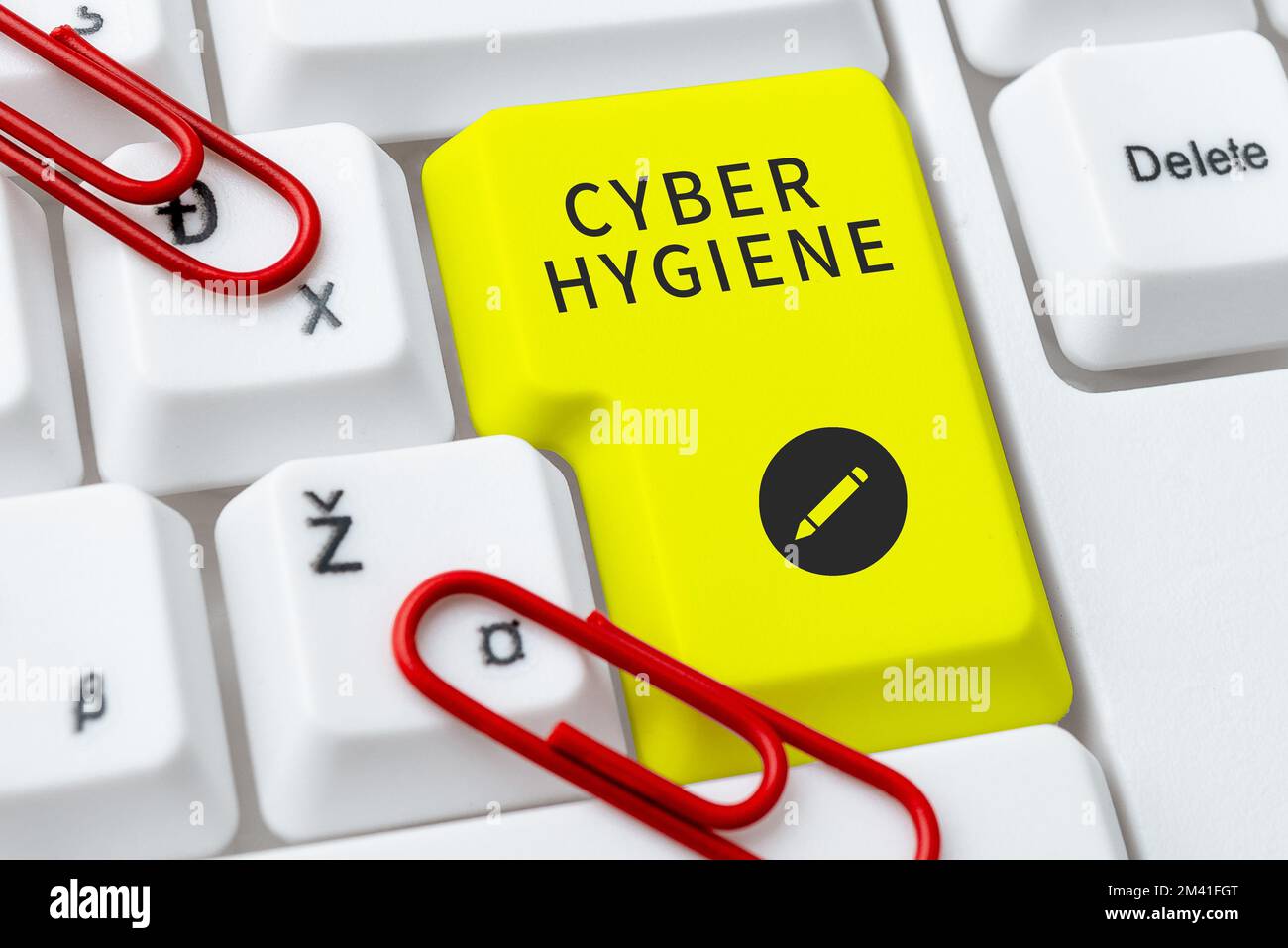 Text showing inspiration Cyber Hygiene. Business showcase steps that ...