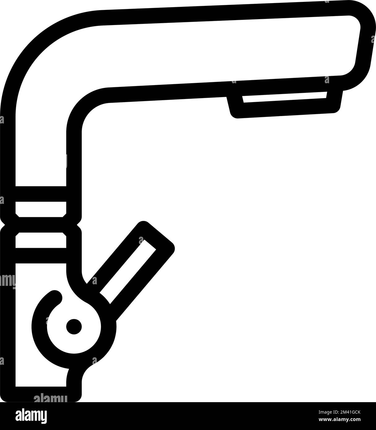 flow faucet water line icon vector illustration Stock Vector Image ...
