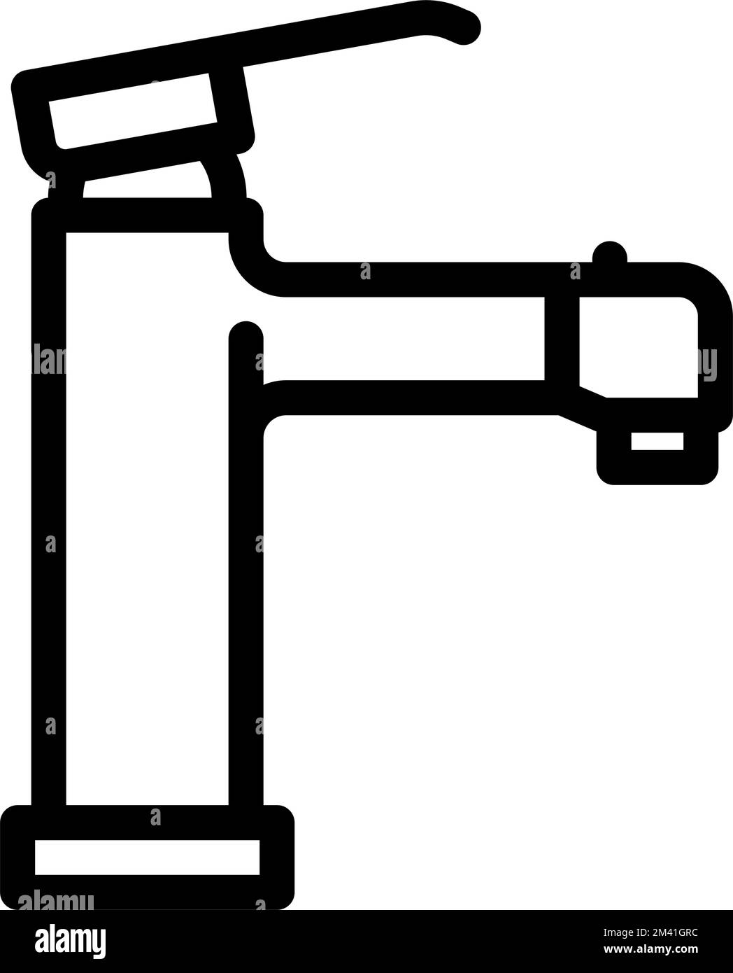 modern faucet water line icon vector illustration Stock Vector Image ...