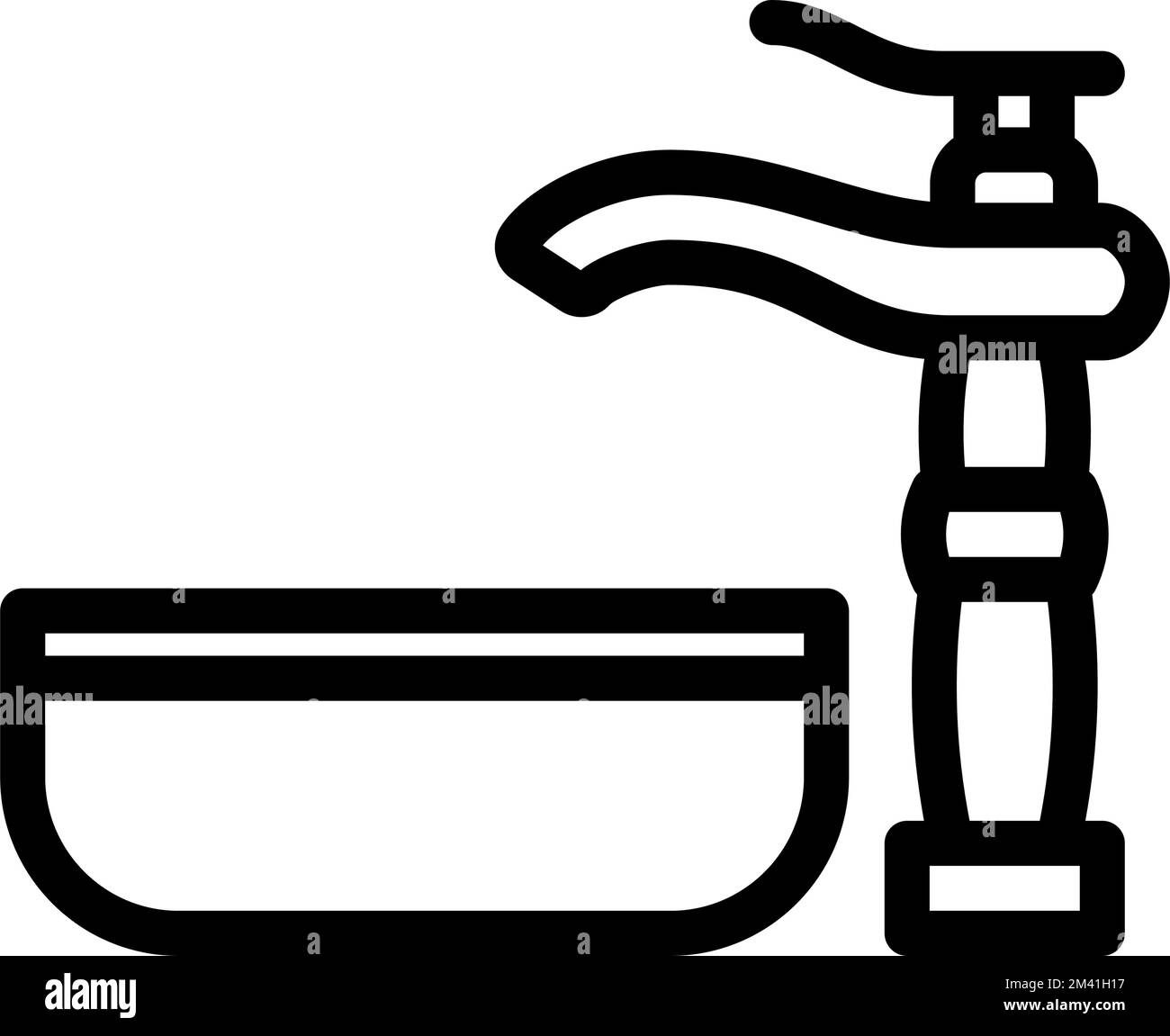 wash faucet water line icon vector illustration Stock Vector Image ...