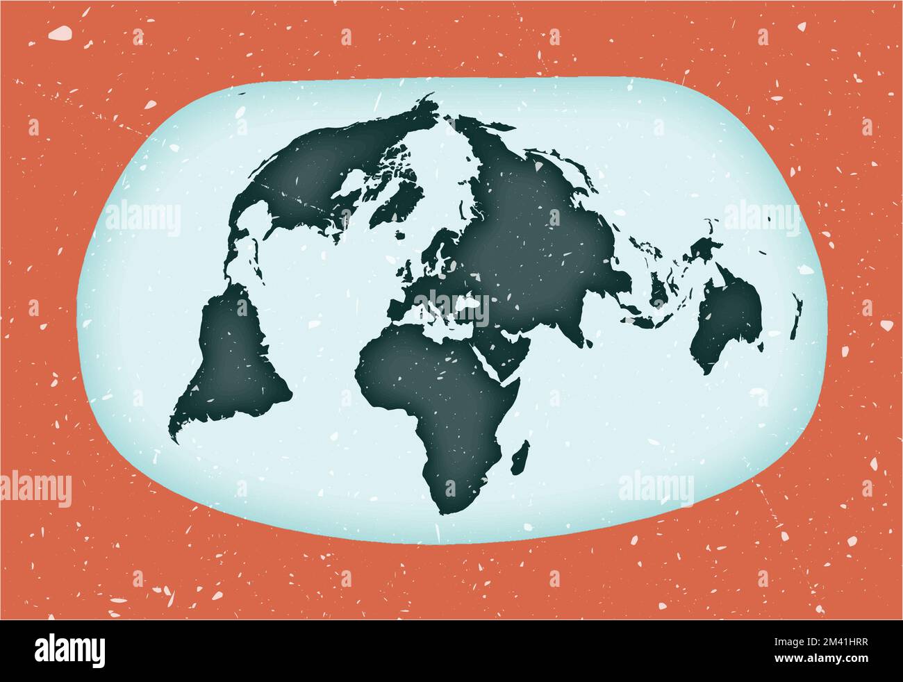 World Map Vector Jacques Bertins 1953 Projection Stock Illustration -  Download Image Now - iStock