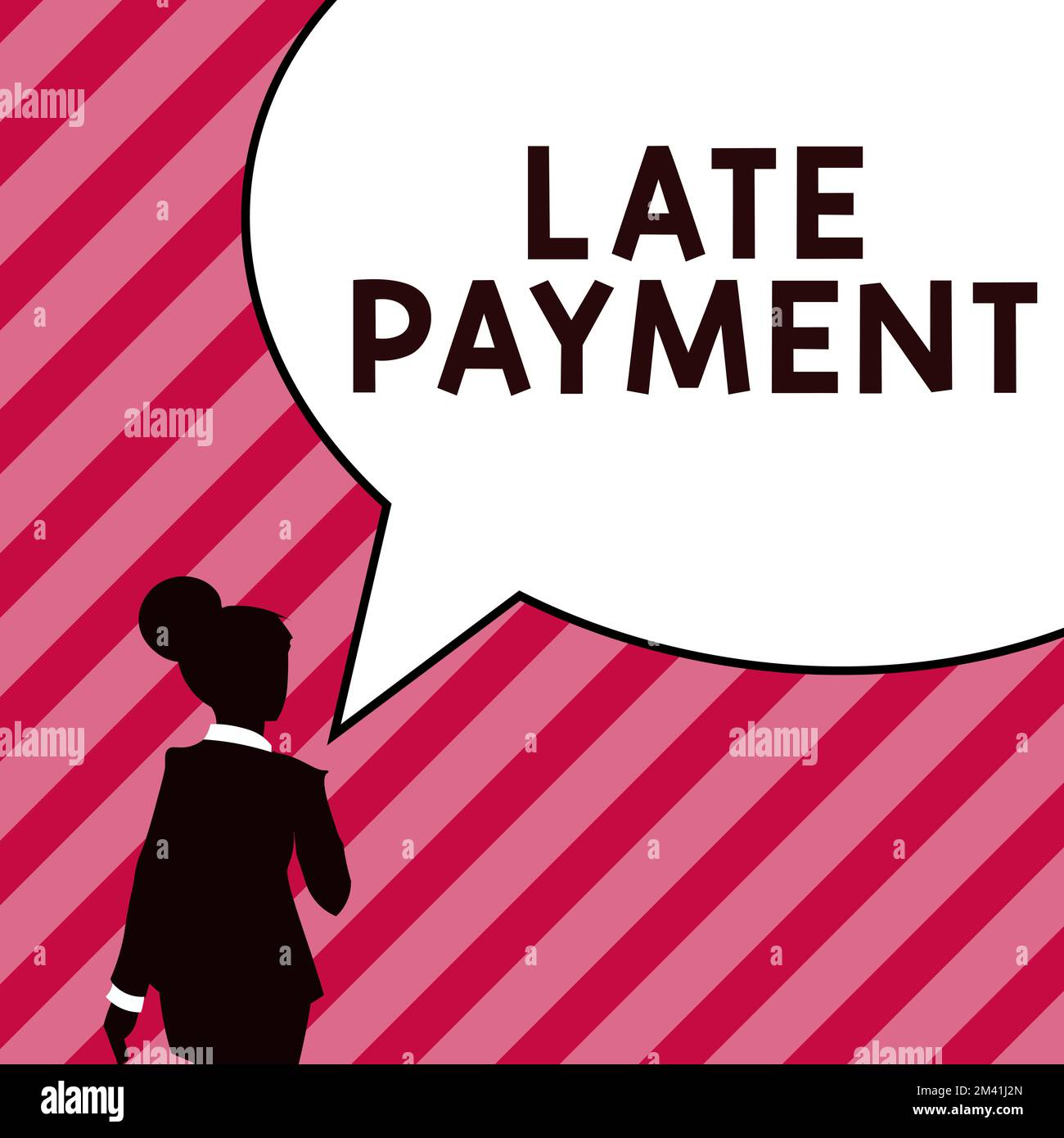 Hand writing sign Late Payment. Concept meaning payment made to the ...