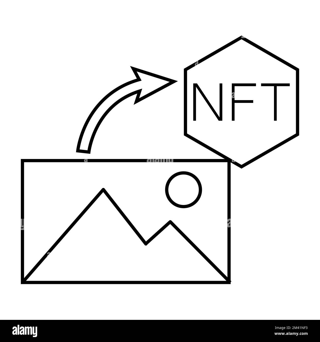 NFT technology icon. Crypto Icon or Logo Symbol vector illustration Stock Vector