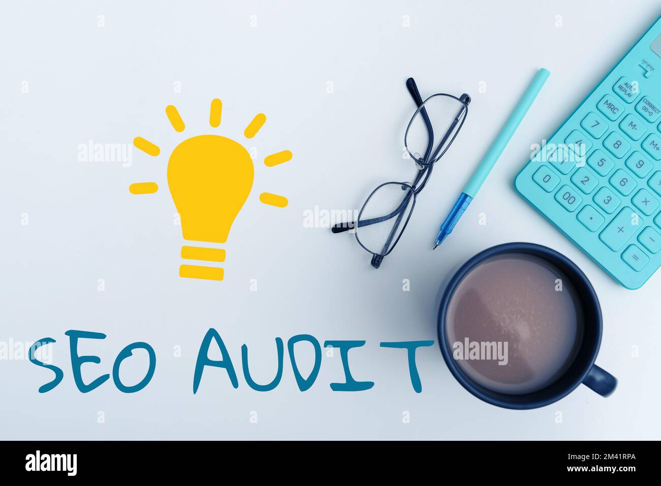 Writing displaying text Seo Audit. Word for Search Engine Optimization validating and verifying process Stock Photo
