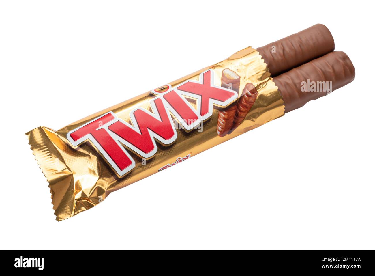 Ukraine, Kyiv - December 14, 2022: Twix cookie bars isolated on white ...