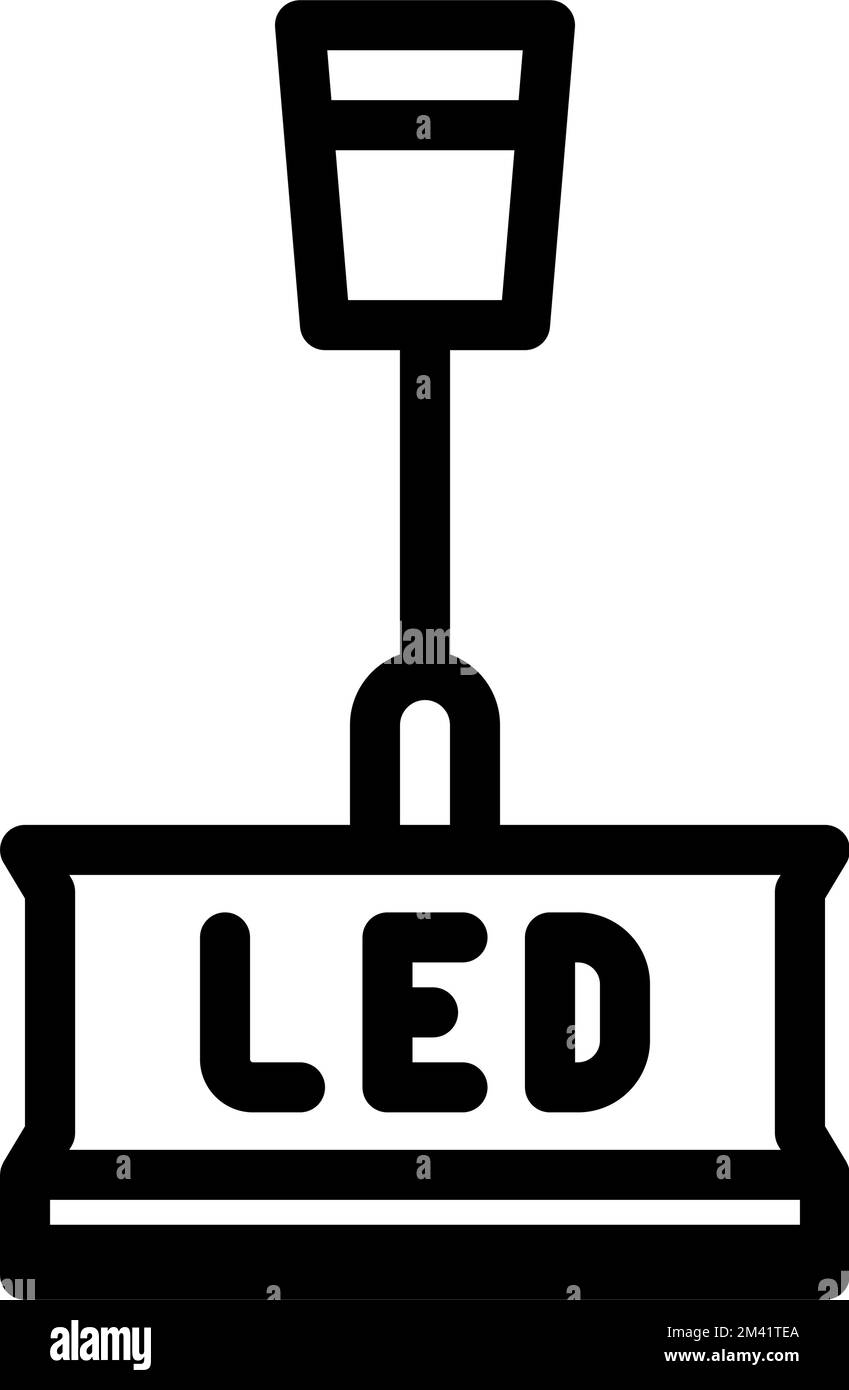apartment lamp ceiling line icon vector illustration Stock Vector Image ...