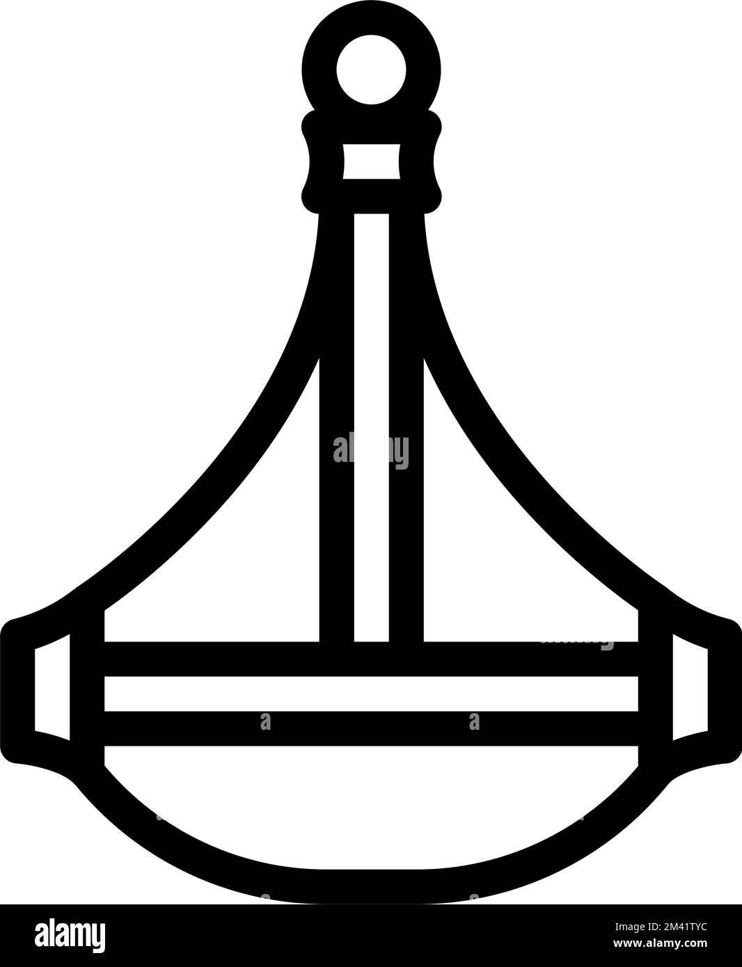 pendant lamp ceiling line icon vector illustration Stock Vector Image ...