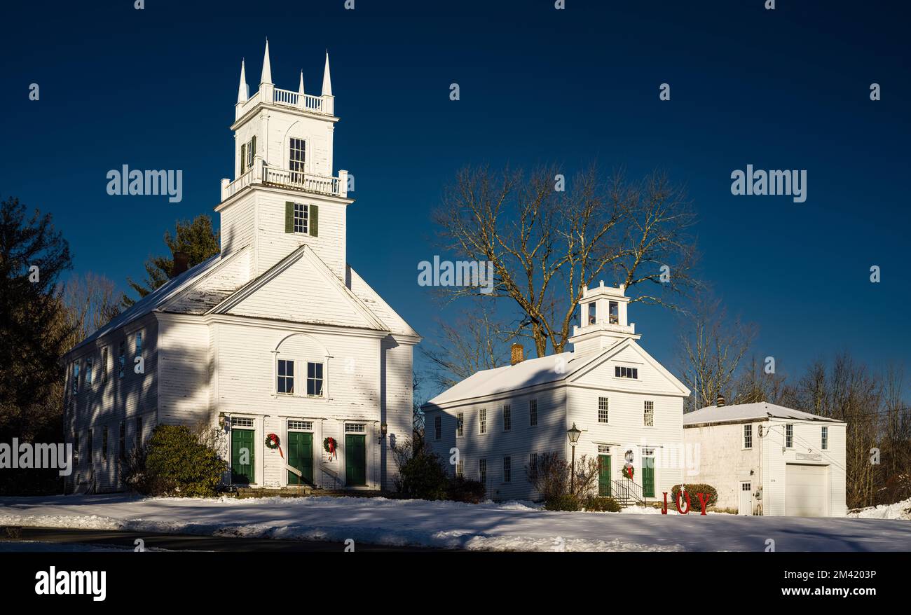 Second Congregational Church West Granville Historic District   West Granville, Massachusetts, USA Stock Photo