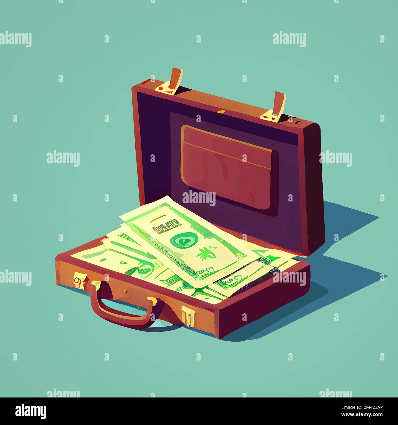 Open briefcase money hi-res stock photography and images - Alamy