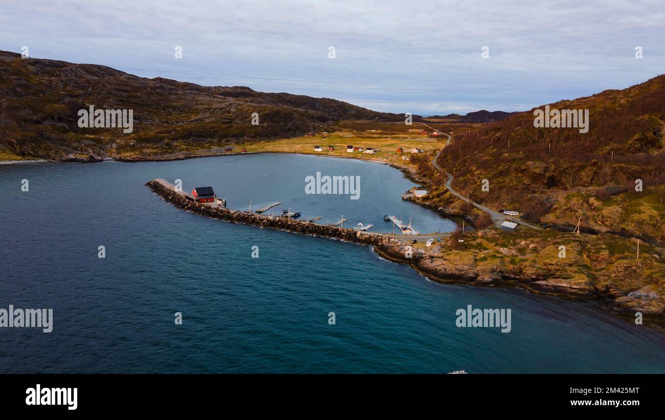 aerial view of Seglvik Village, Troms, Norway Stock Photo Alamy
