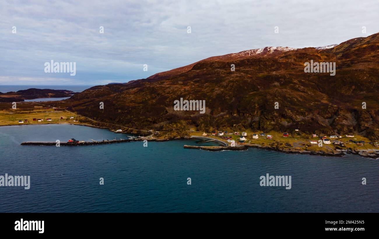 aerial view of Seglvik Village, Troms, Norway Stock Photo Alamy