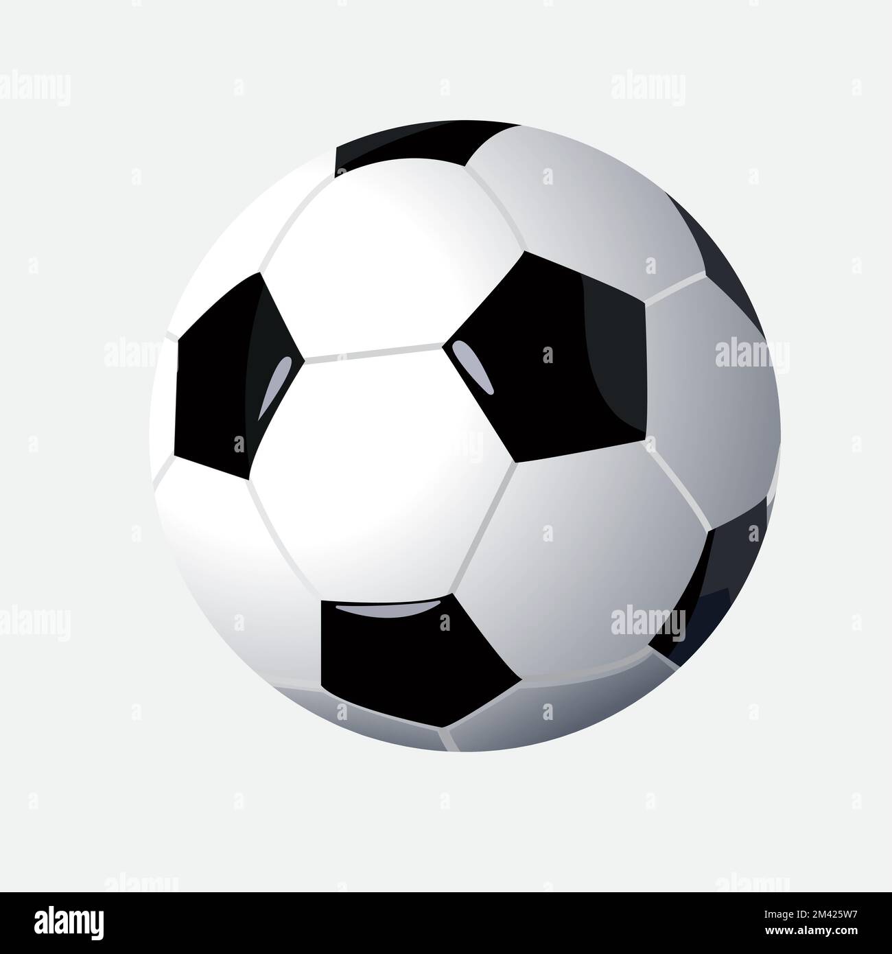 Vector soccer ball on isolated white background Stock Vector Image ...