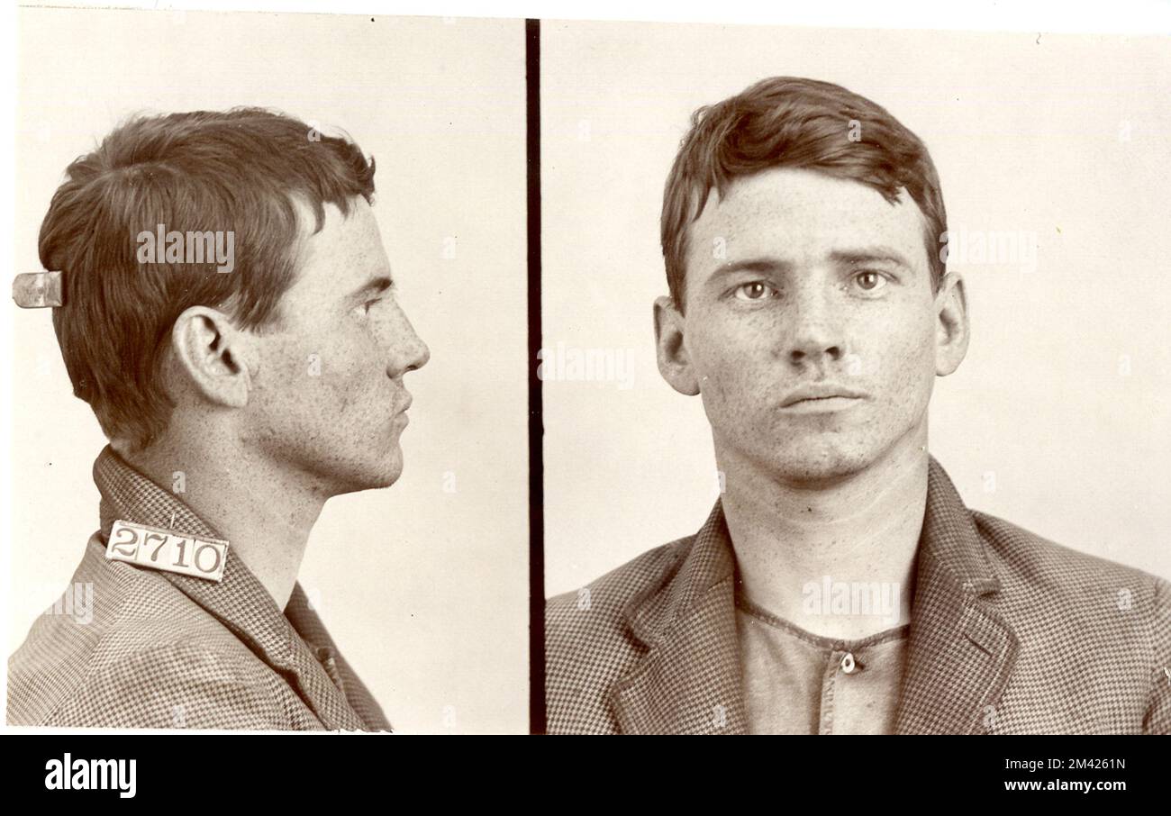 Photograph of Tim Cronin. This item is the prison photograph, also known as the 'mug shot,' of Leavenworth inmate Tim Cronin Bureau of Prisons, Inmate case files. Stock Photo