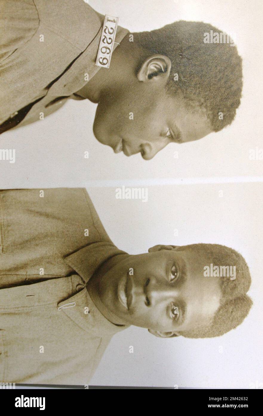 Photograph of Dean New. This item is the prison photograph, also known ...