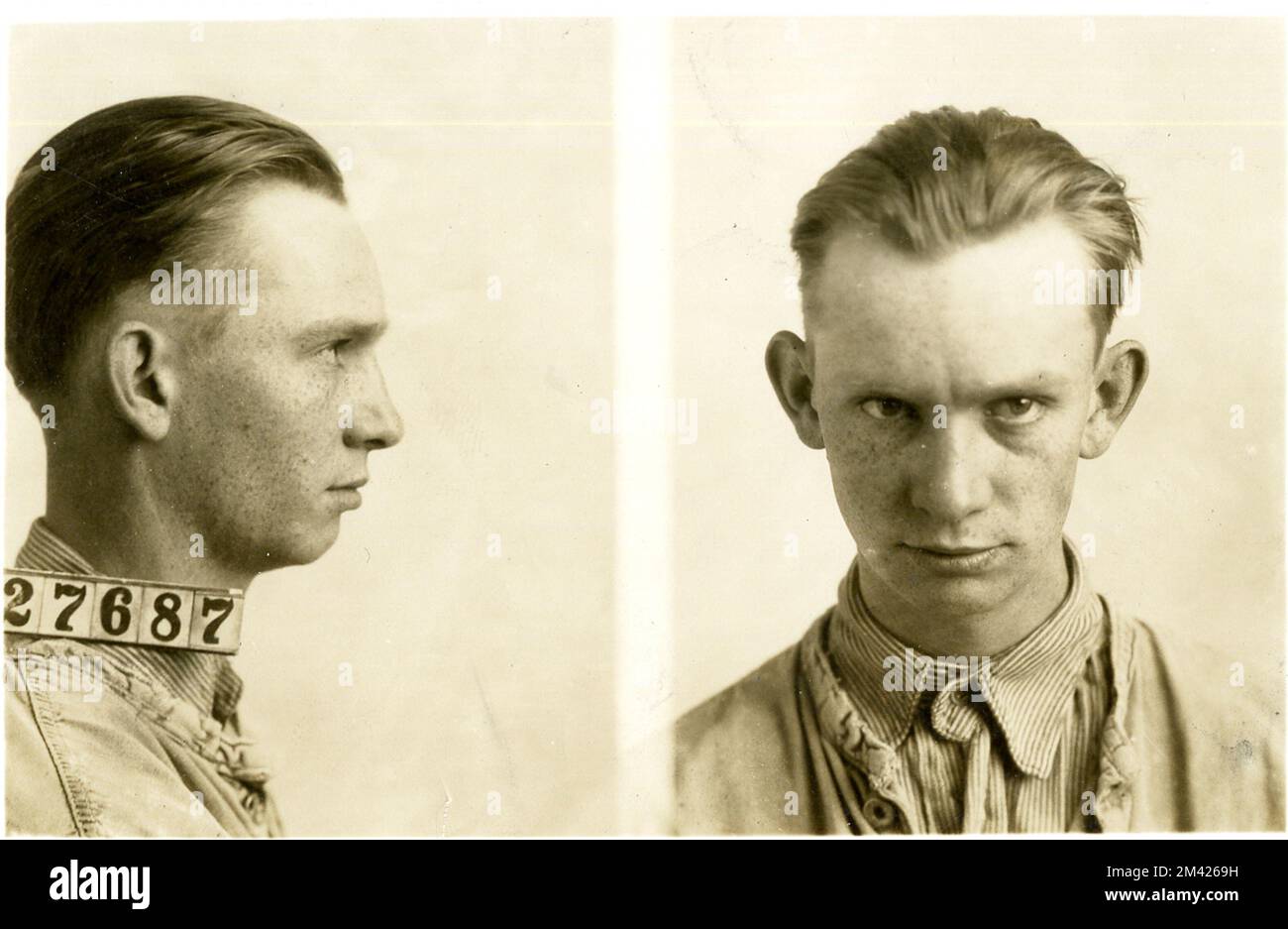 Photograph of John Russell Willingham. This item is the prison photograph, also known as the