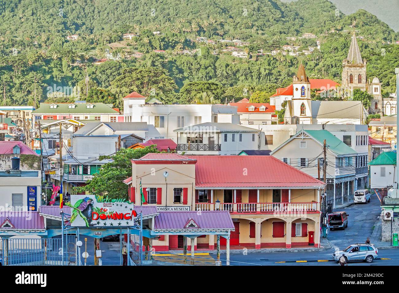 View Of Roseau from Waterfront Dominica West Indies Stock Photo Alamy