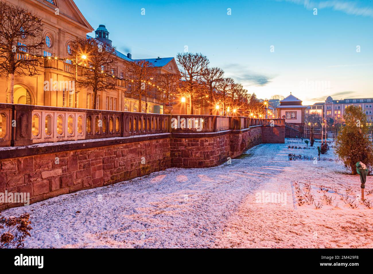 The Ludwigsbruecke of Bad Kissingen town in Germany. Bad Kissingen