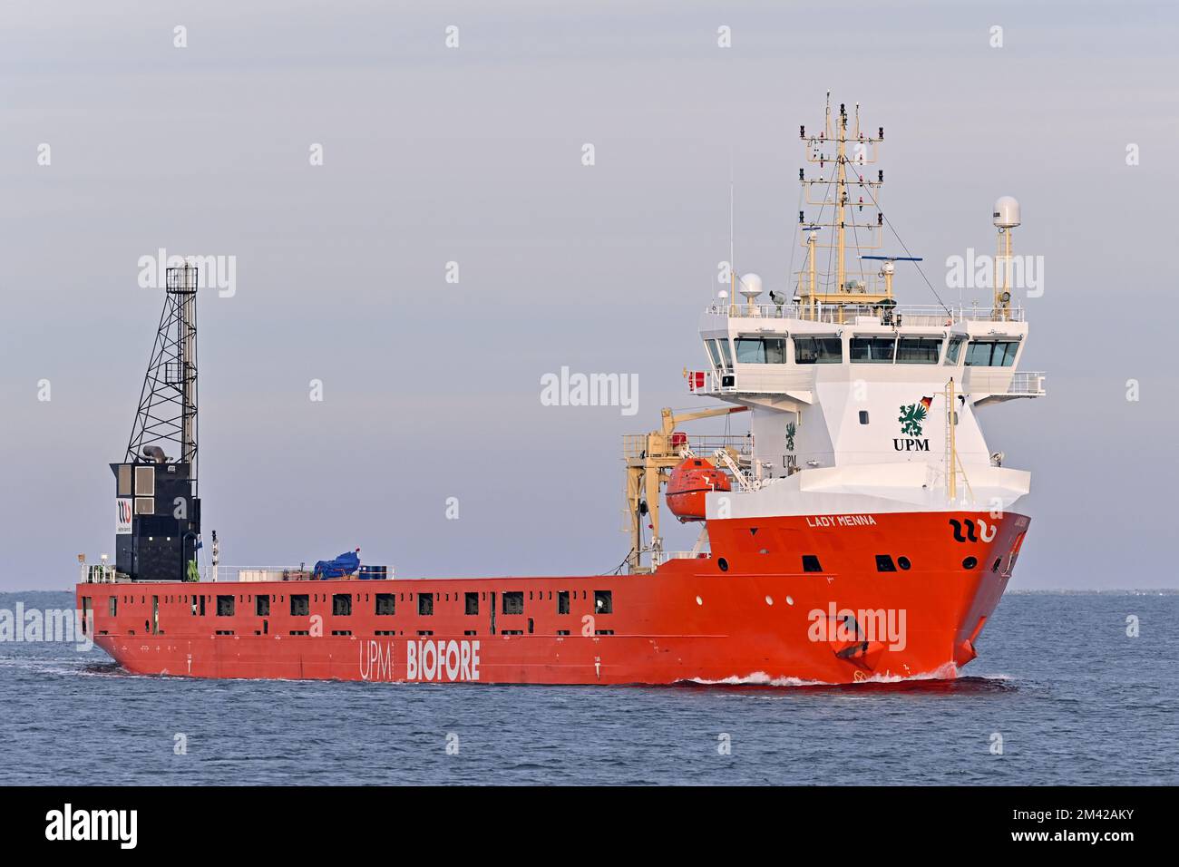 General Cargo Ship LADY MENNA Stock Photo