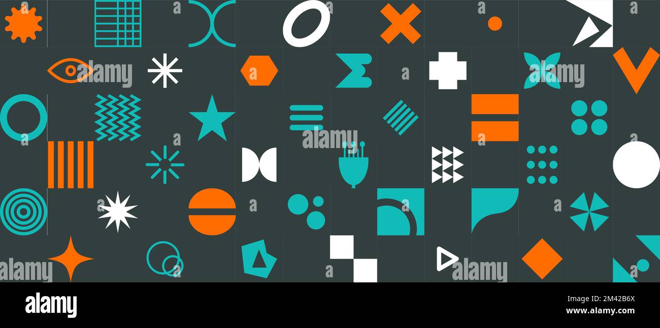 Memphis background, seamless pattern, geometric hipster simple backdrop Stock Vector