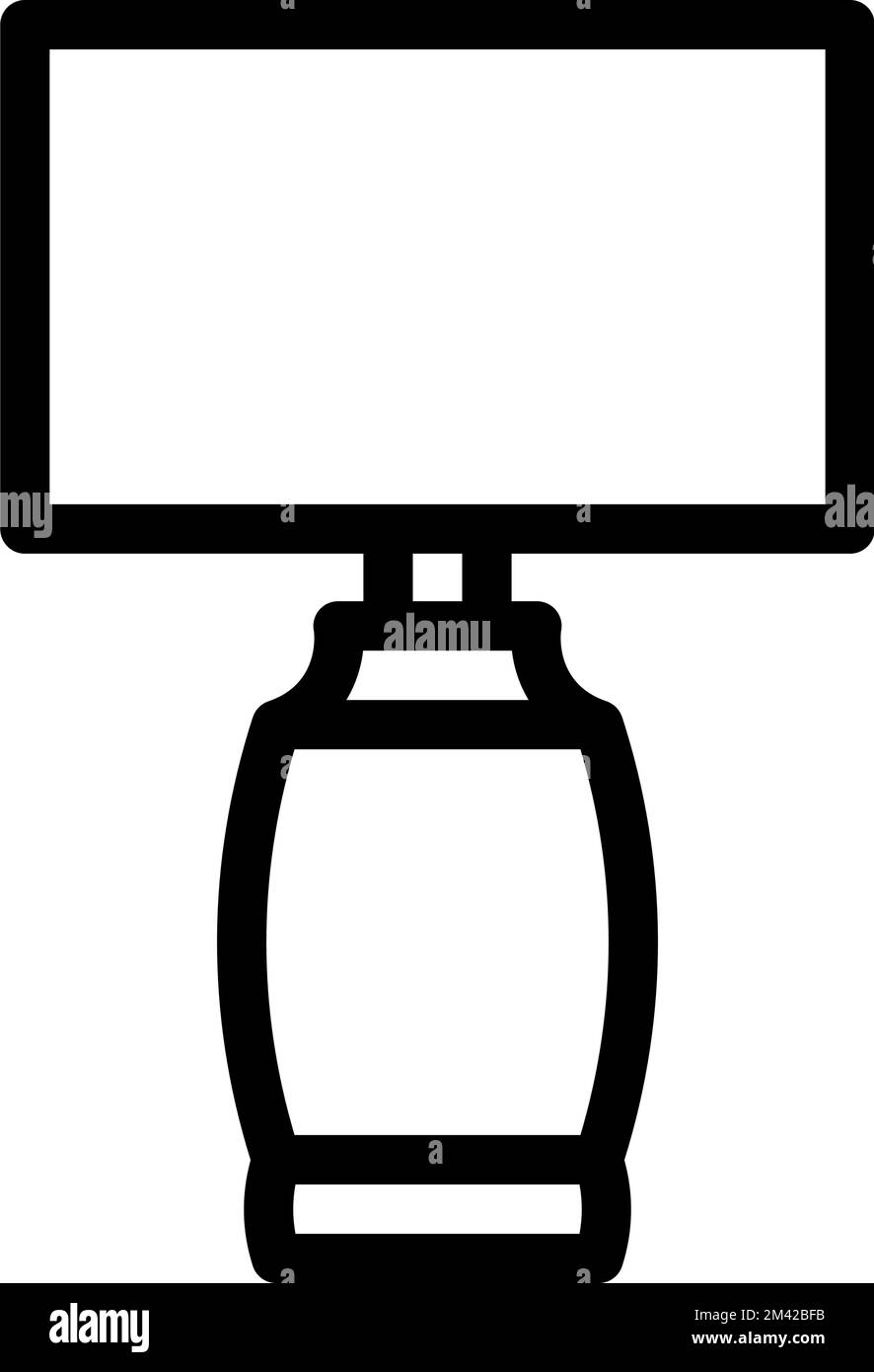 home table lamp line icon vector illustration Stock Vector Image & Art ...