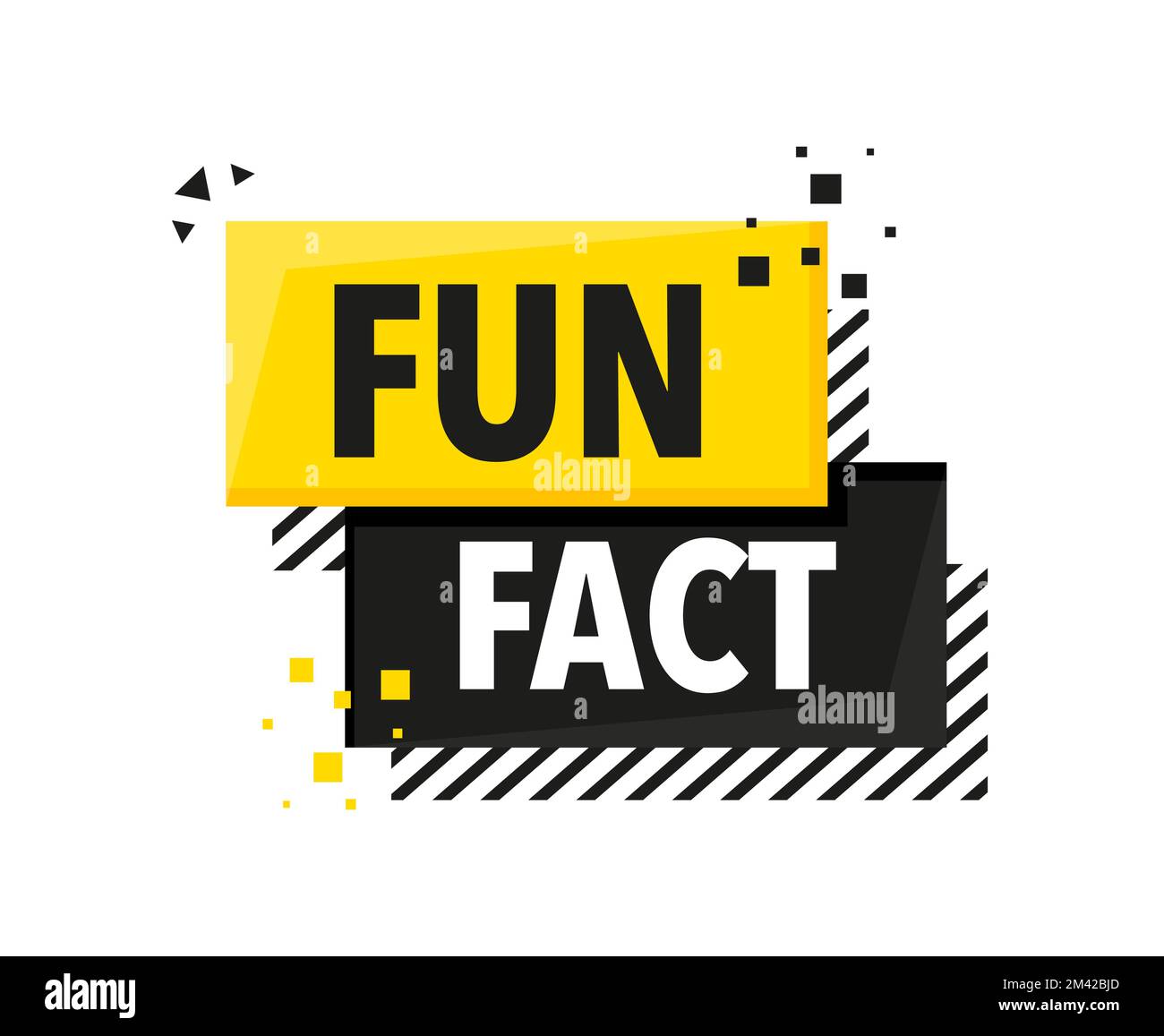 Fun fact Announcement Megaphone Label. Loudspeaker speech bubble Stock ...