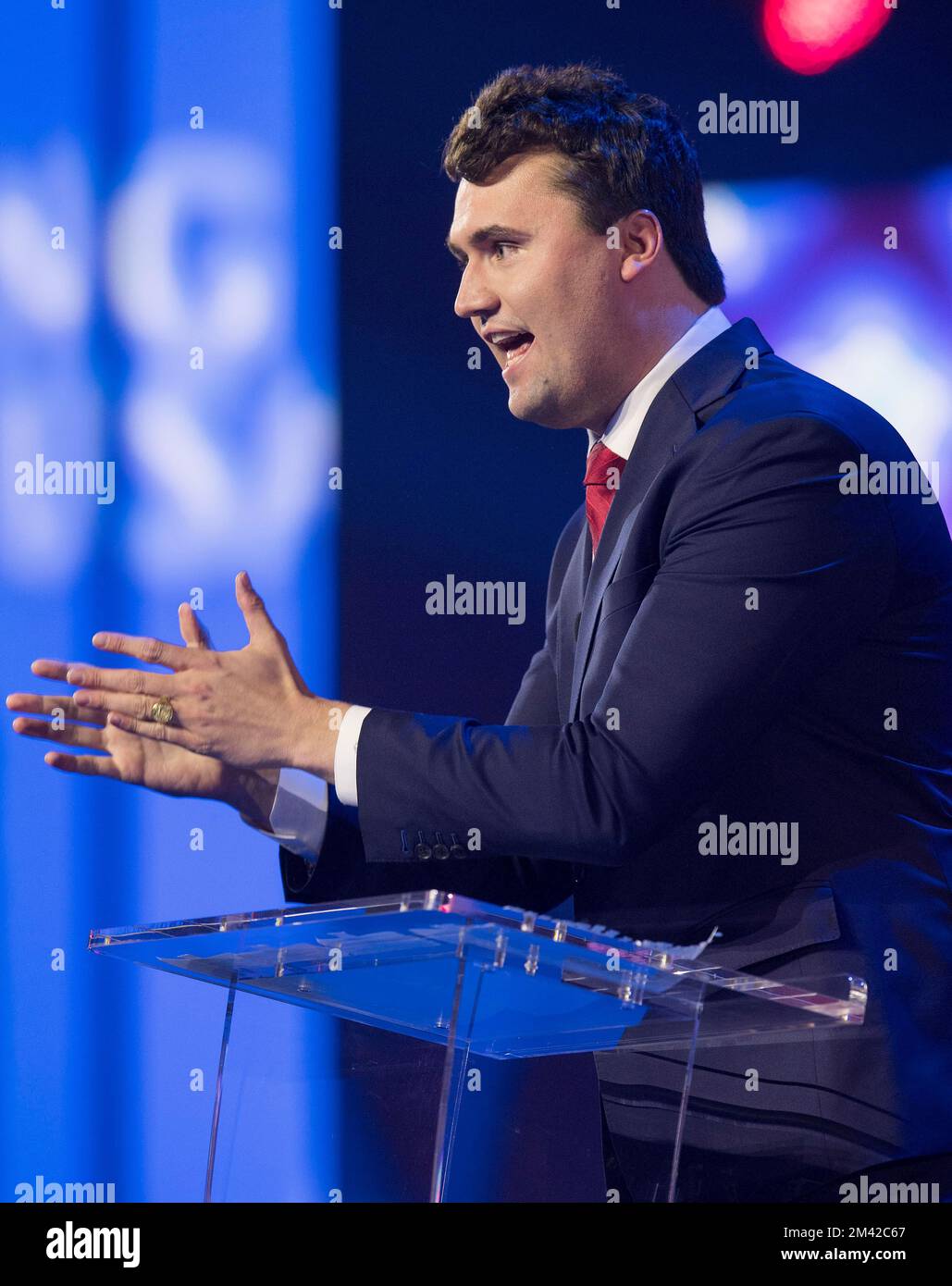 Phoenix, Arizona, USA. 17th Dec, 2022. CHARLIE KIRK speaks at Turning