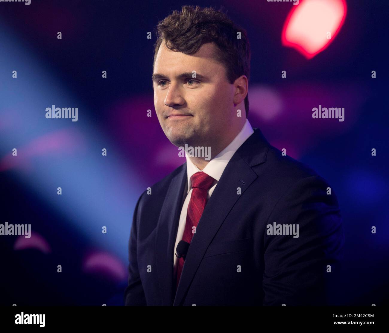 Phoenix, Arizona, USA. 17th Dec, 2022. CHARLIE KIRK speaks at Turning