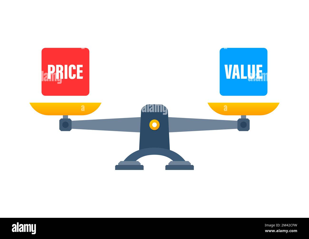 Price and value Scales, Libra icon. Bowls of scales in balance. Stock Vector