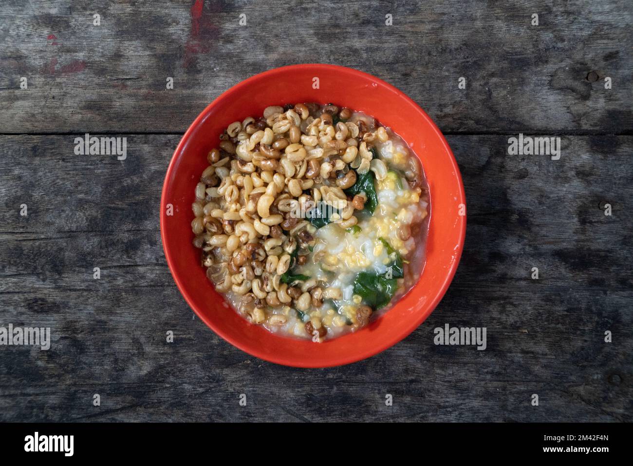 Porridge Ledok is one of the special foods from Nusa Penida Island, Bali. In addition to its delicious taste, this porridge also provides health benef Stock Photo