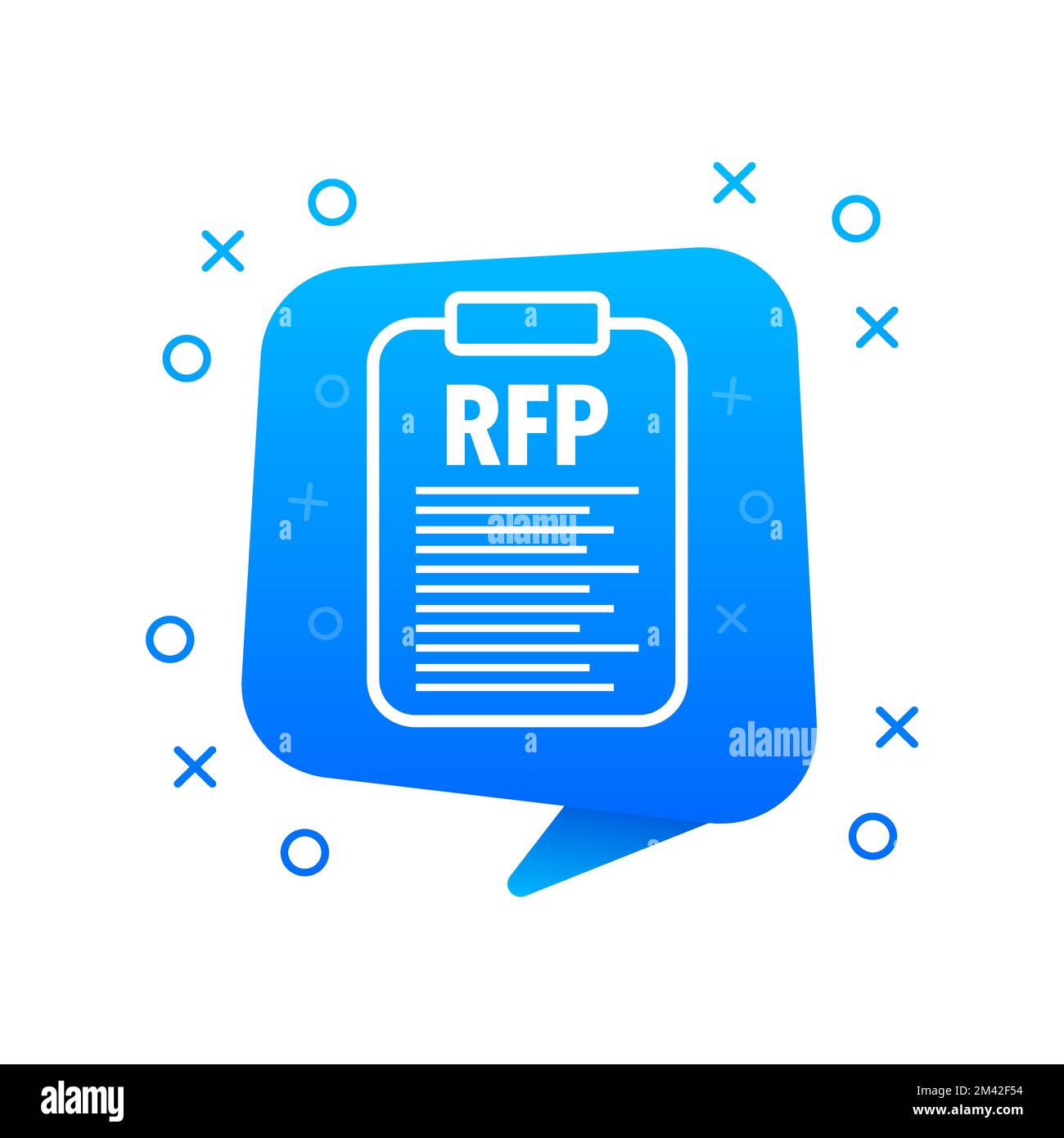 Rfp request for proposal document contract vector illustration