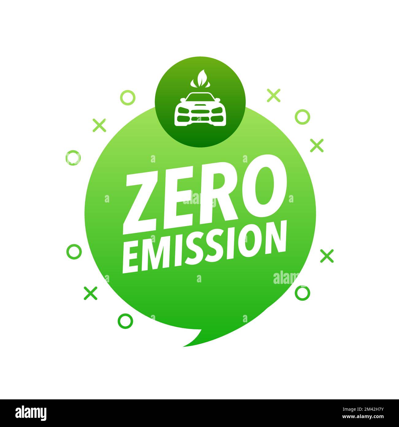 Zero emission sign. Clean energy. CO2 neutral power. Environmental