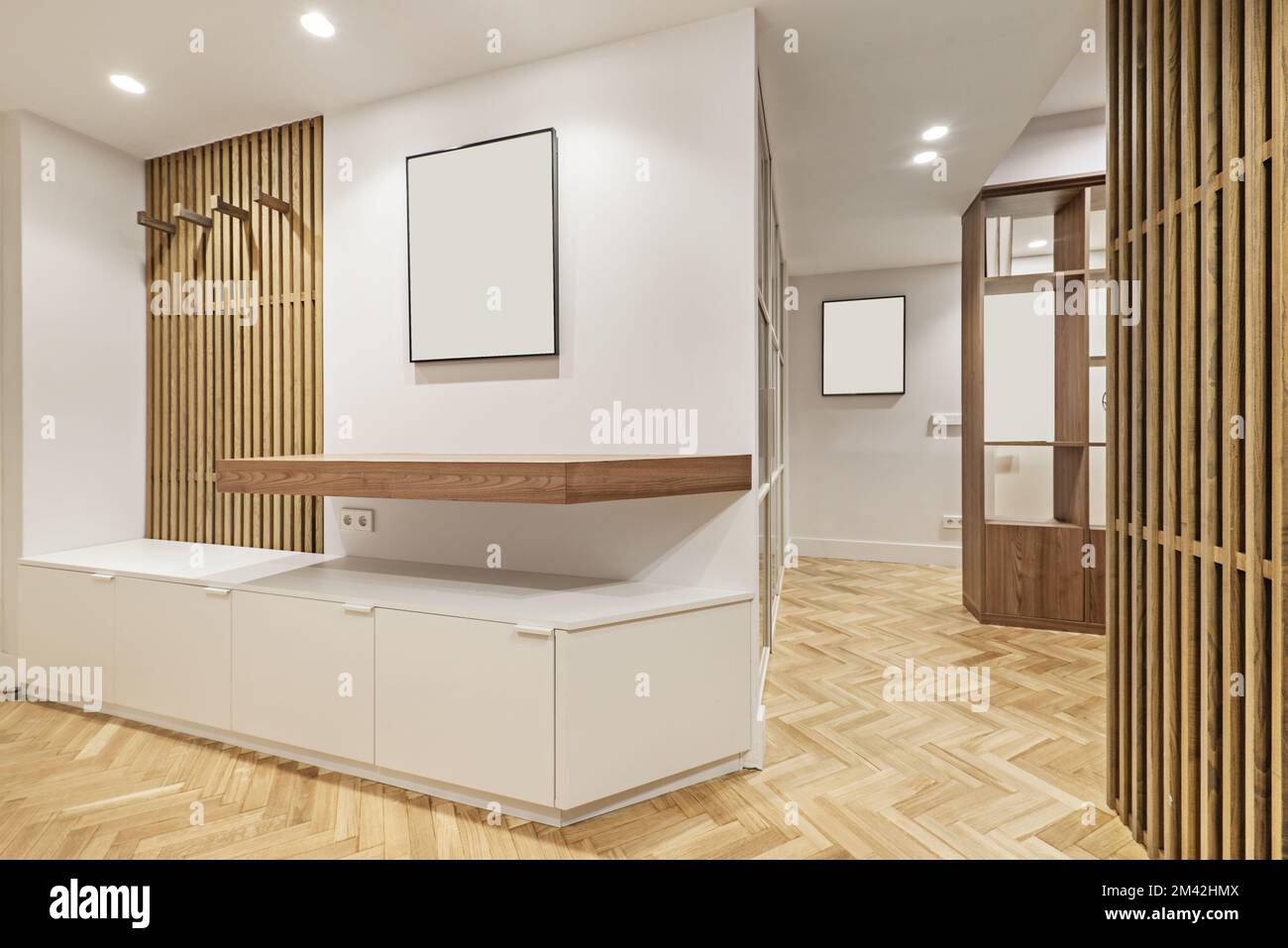 Entrance hall of a modern home with minimalist contemporary design