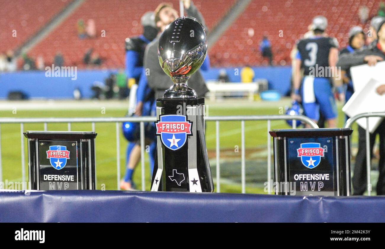 December 17, 2022, Frisco, Texas, USA Frisco Bowl Trophy 2022 (Credit