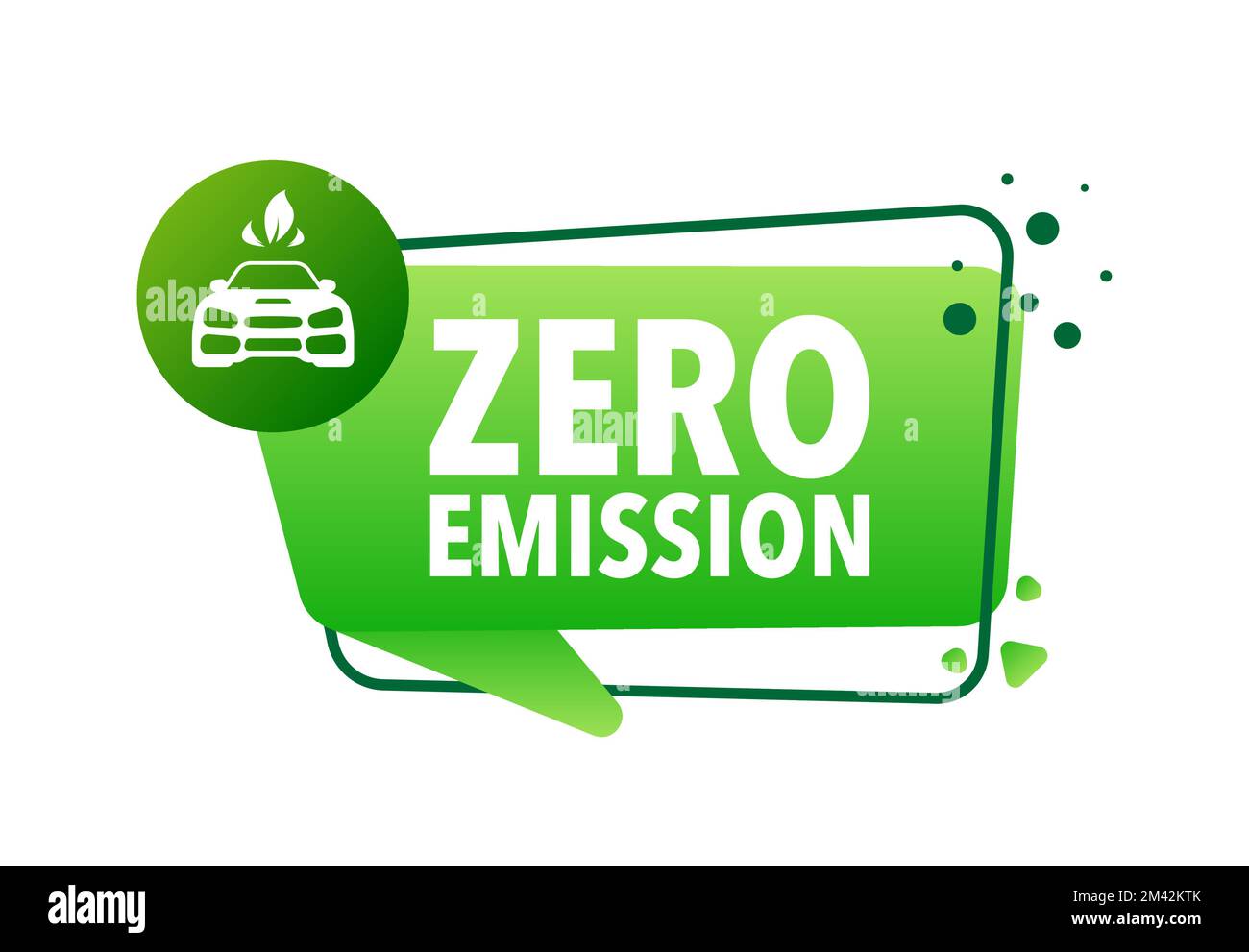 Zero emission sign. Clean energy. CO2 neutral power. Environmental