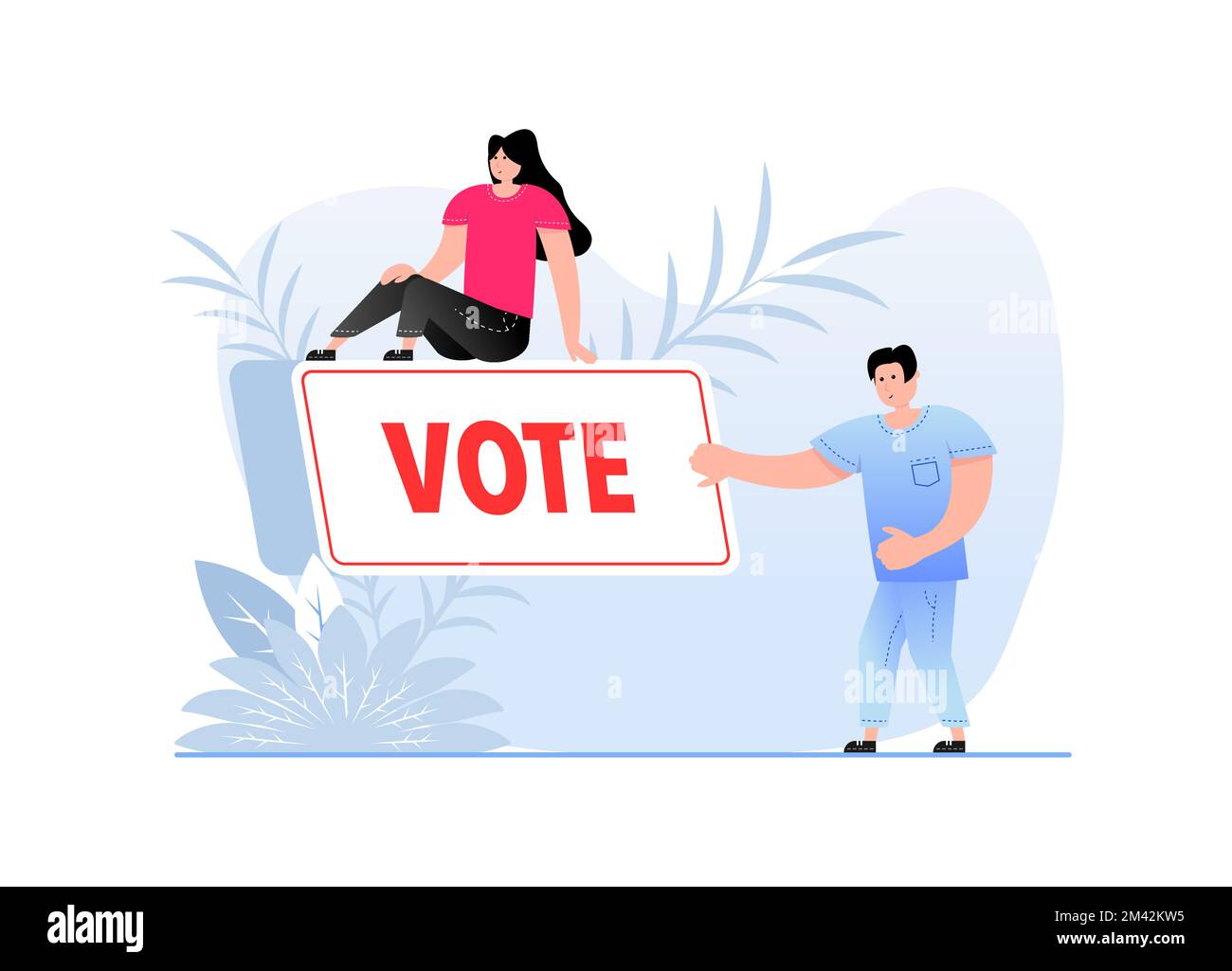 Vote button with cursor. Pointer click. Vector web button. Stock Vector