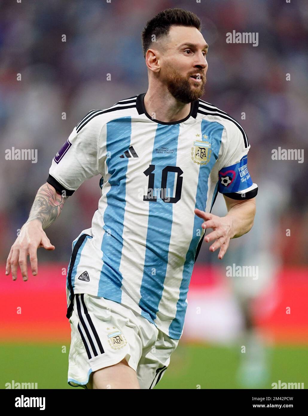 Argentina's Lionel Messi during the FIFA World Cup final at Lusail ...