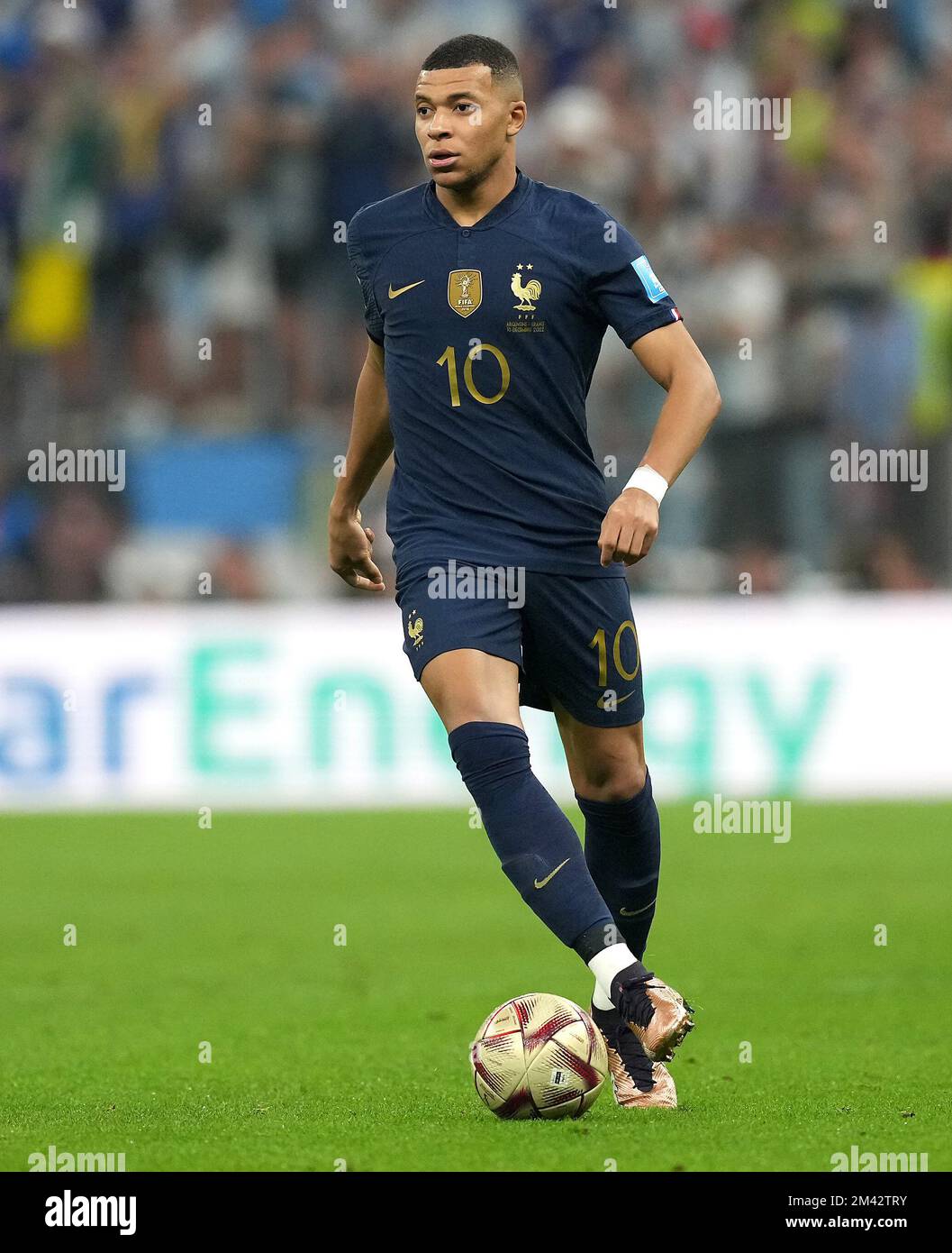 France's Kylian Mbappe in action during the FIFA World Cup final at Lusail  Stadium, Qatar. Picture date: Sunday December 18, 2022 Stock Photo - Alamy