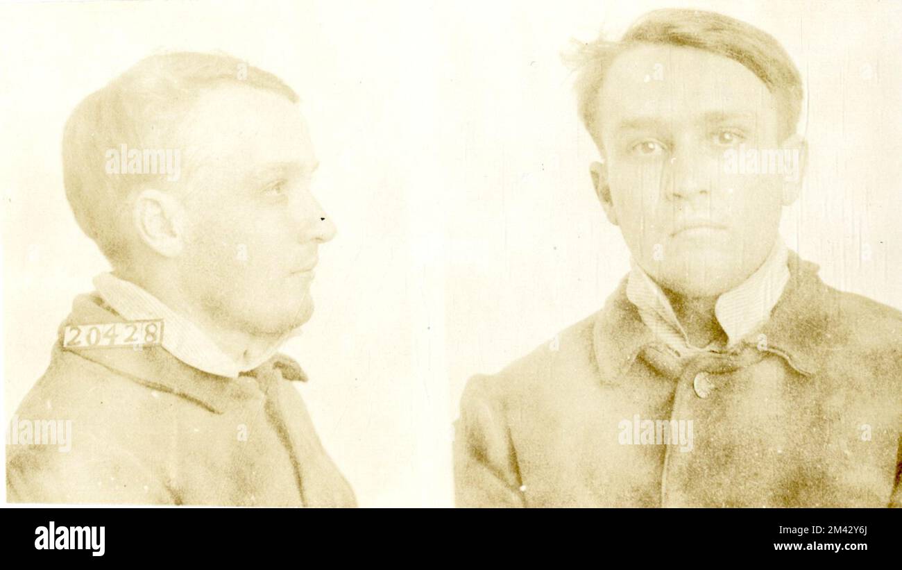Photograph of Leonard G. Edmiston.  Bureau of Prisons, Inmate case files. Stock Photo