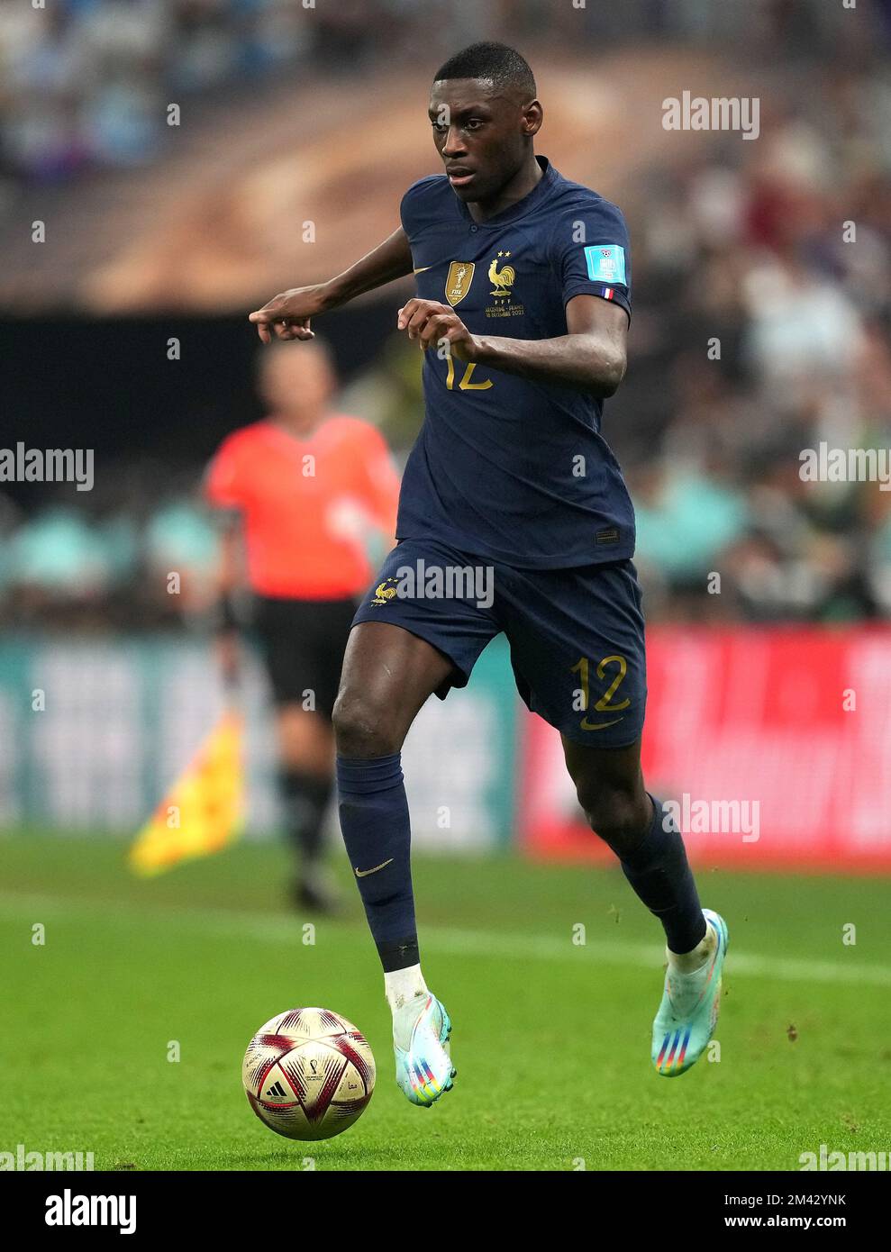 France's Randal Kolo Muani in action during the FIFA World Cup final at