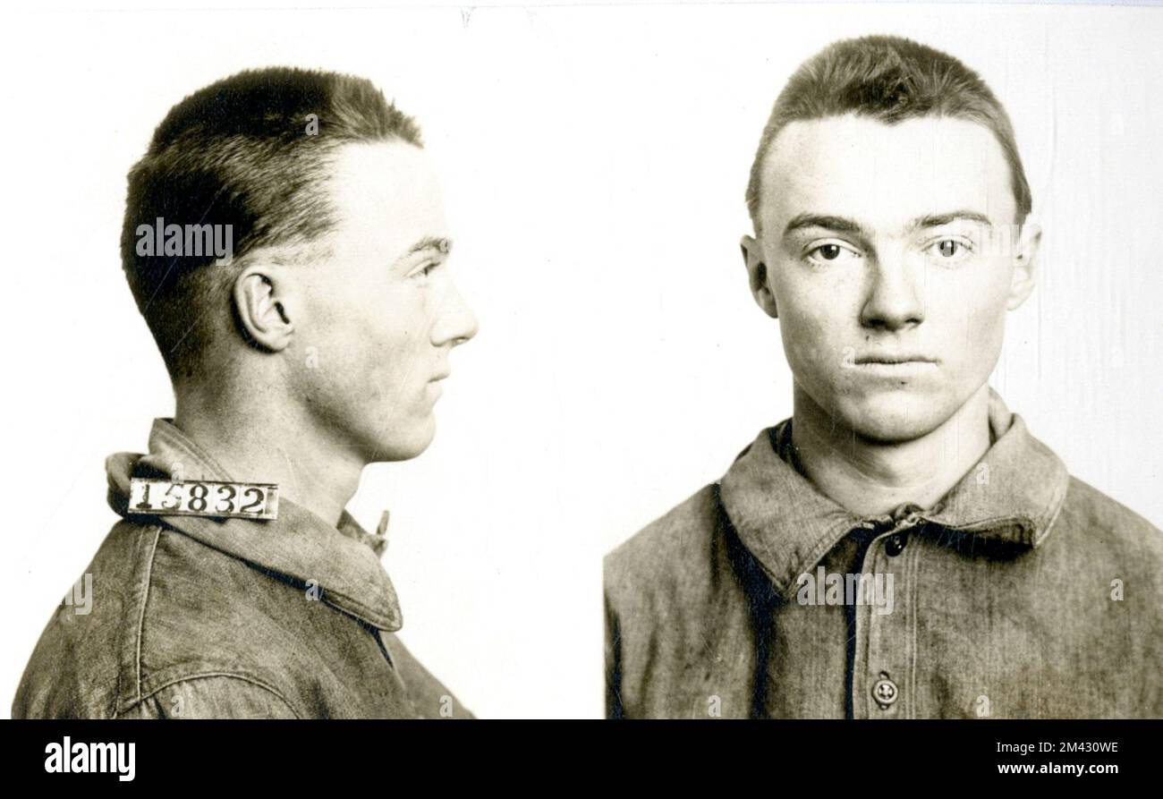 Photograph of Henry E. Walker.  Bureau of Prisons, Inmate case files. Stock Photo