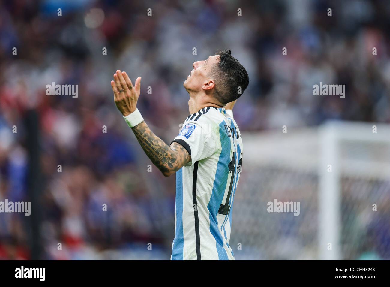Doha, Qatar. 18th Dec, 2022. Ángel Di María Argentina player during a match against France valid for the Final World Cup in Qatar at Estadio Lusail in the city of Doha in Qatar. December 18, 2022. (Photo: William Volcov) Credit: Brazil Photo Press/Alamy Live News Stock Photo