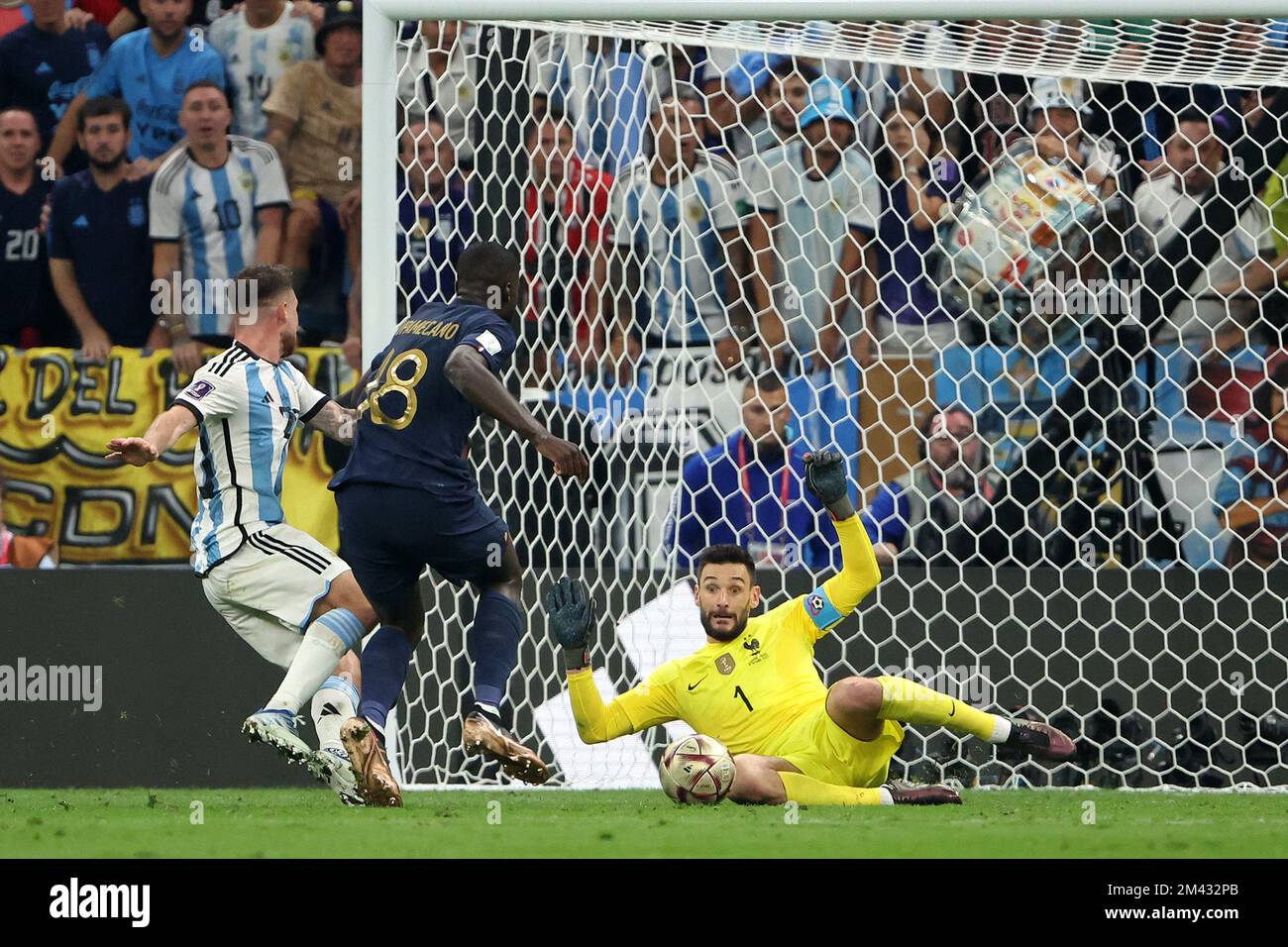 LUSAIL CITY, QATAR - DECEMBER 18: Goalkeeper Hugo Lloris of France in action during the FIFA World Cup Qatar 2022 Final match between Argentina and France at Lusail Stadium on December 18, 2022 in Lusail City, Qatar. Photo: Goran Stanzl/PIXSELL Stock Photo