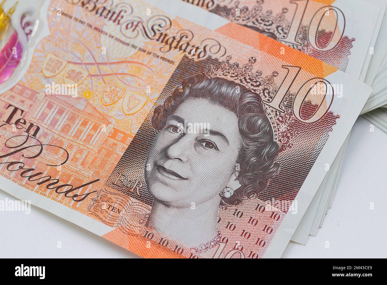 Close up of a Bank of England £10 note Stock Photo
