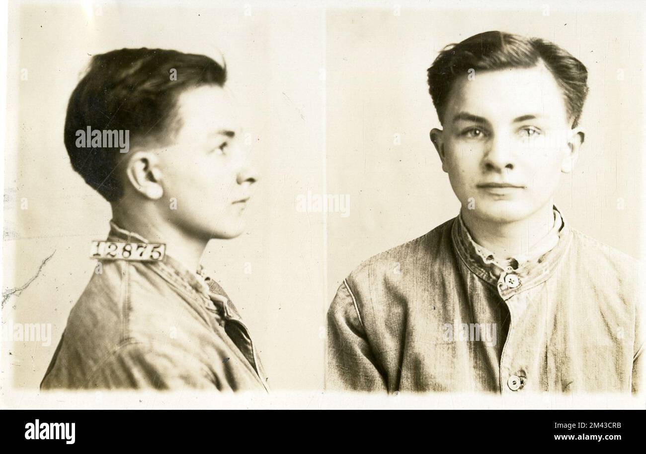 Photograph of Orvin Blackburn.  Bureau of Prisons, Inmate case files. Stock Photo
