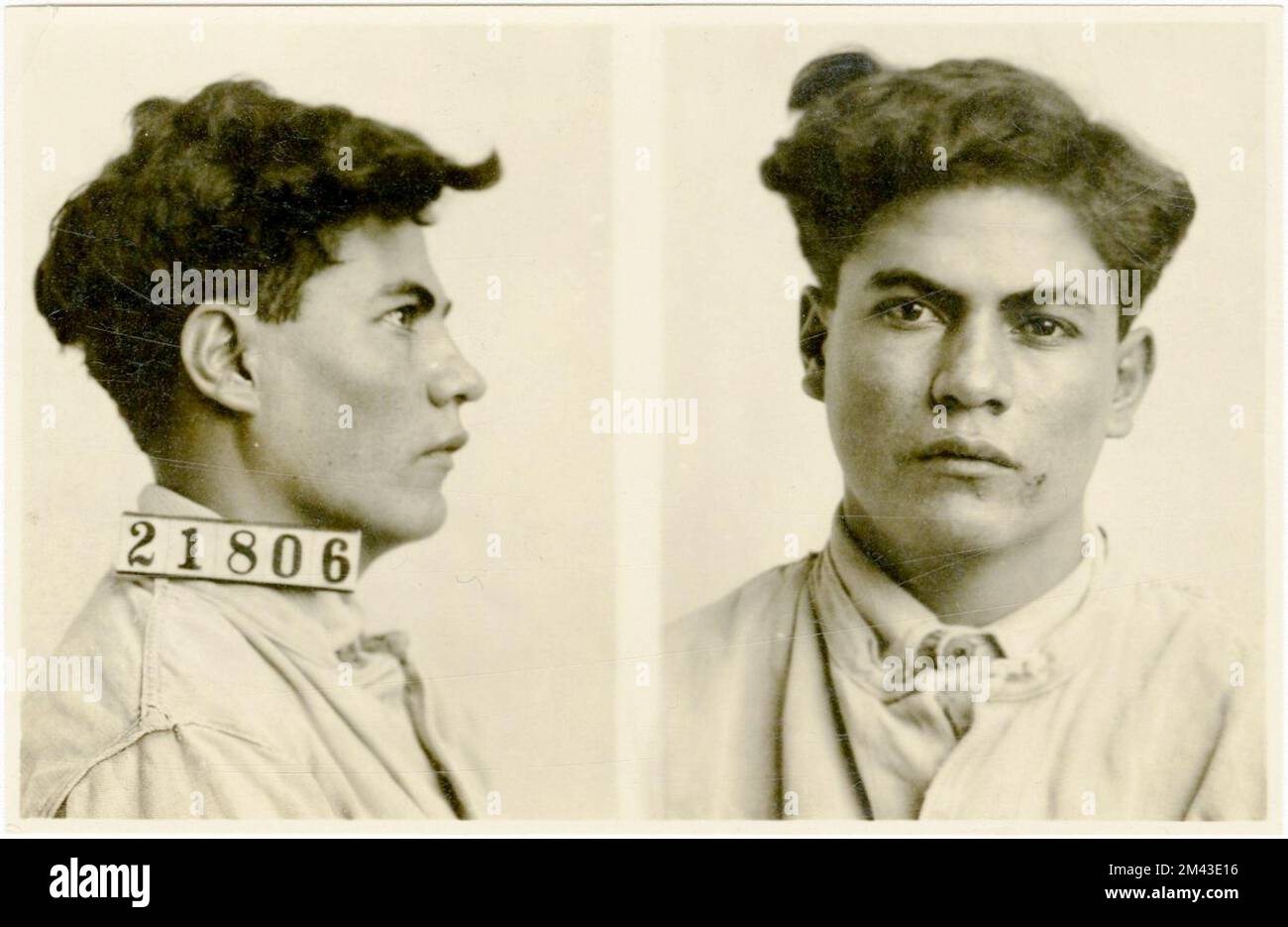 Photograph of Jose Gonzales.  Bureau of Prisons, Inmate case files. Stock Photo