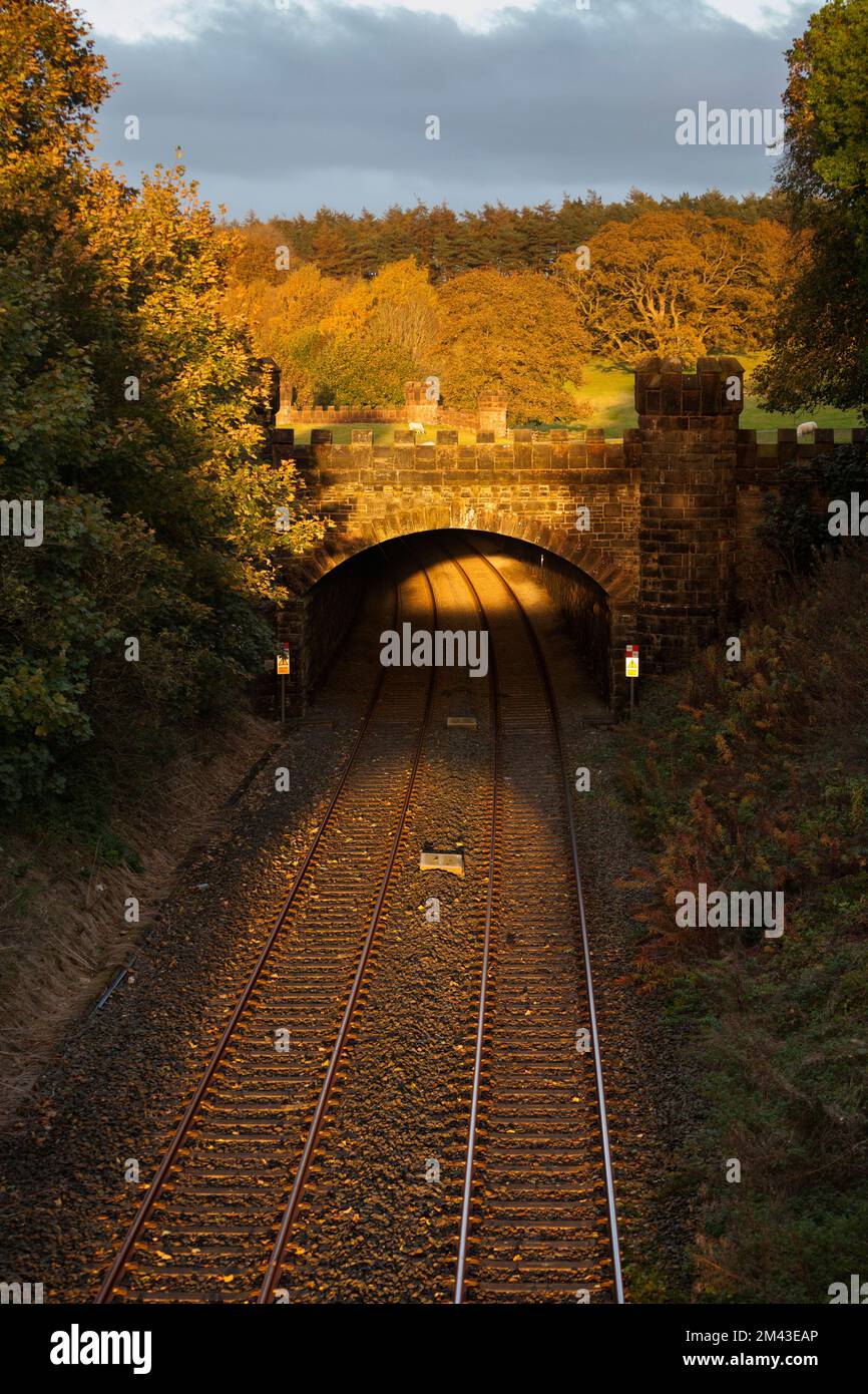 Gisburn tunnel south portal (Between Clitheroe & Helliflield) on the Ribble valley line Stock Photo