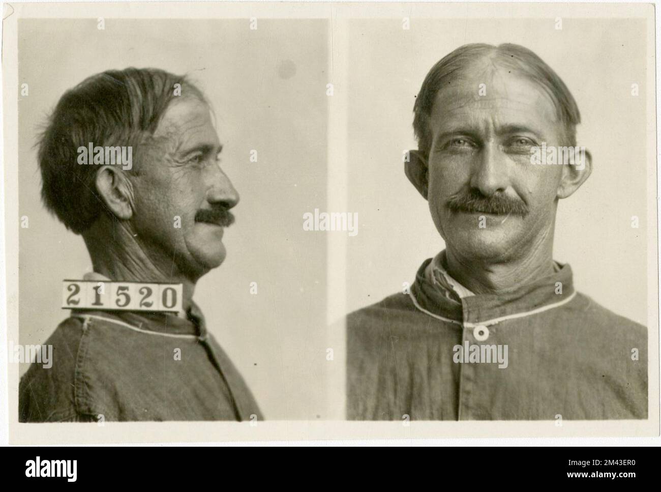 Photograph of August Clausen. Bureau of Prisons, Inmate case files Stock Photo Alamy